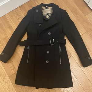 Black Burberry Brit trench coat